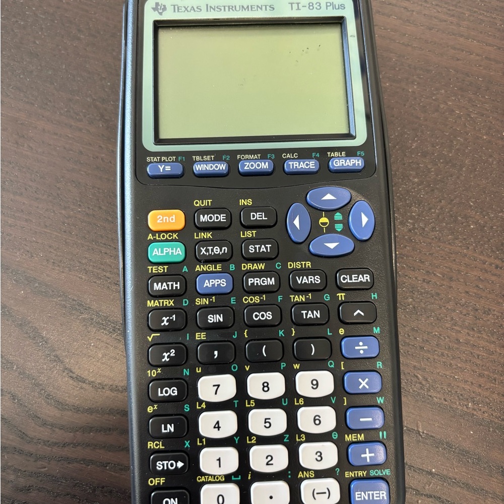 Texas Instruments Black Graphing Calculator with LCD Display